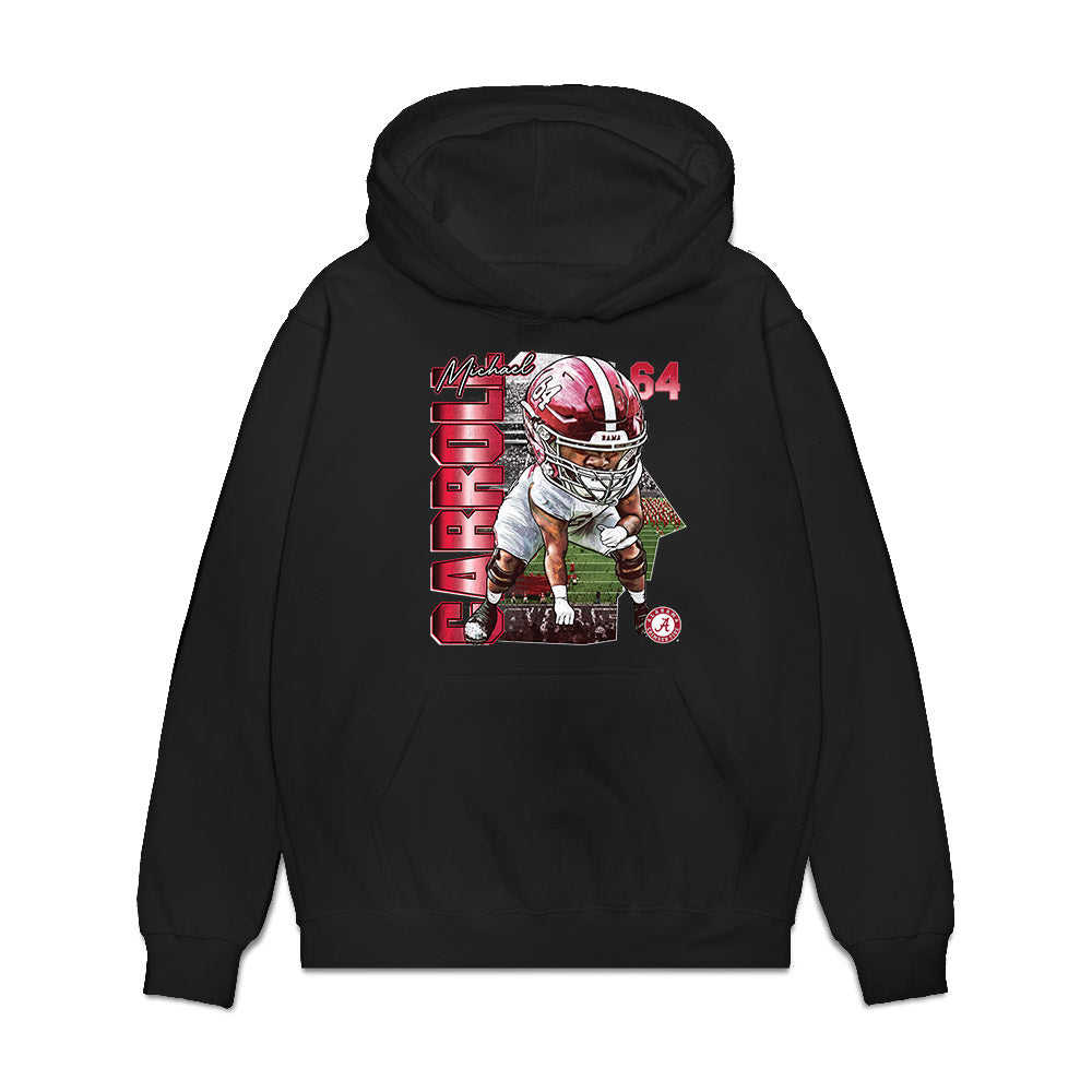 Alabama - NCAA Football : Michael Carroll - Caricature Premium Hooded Sweatshirt-0