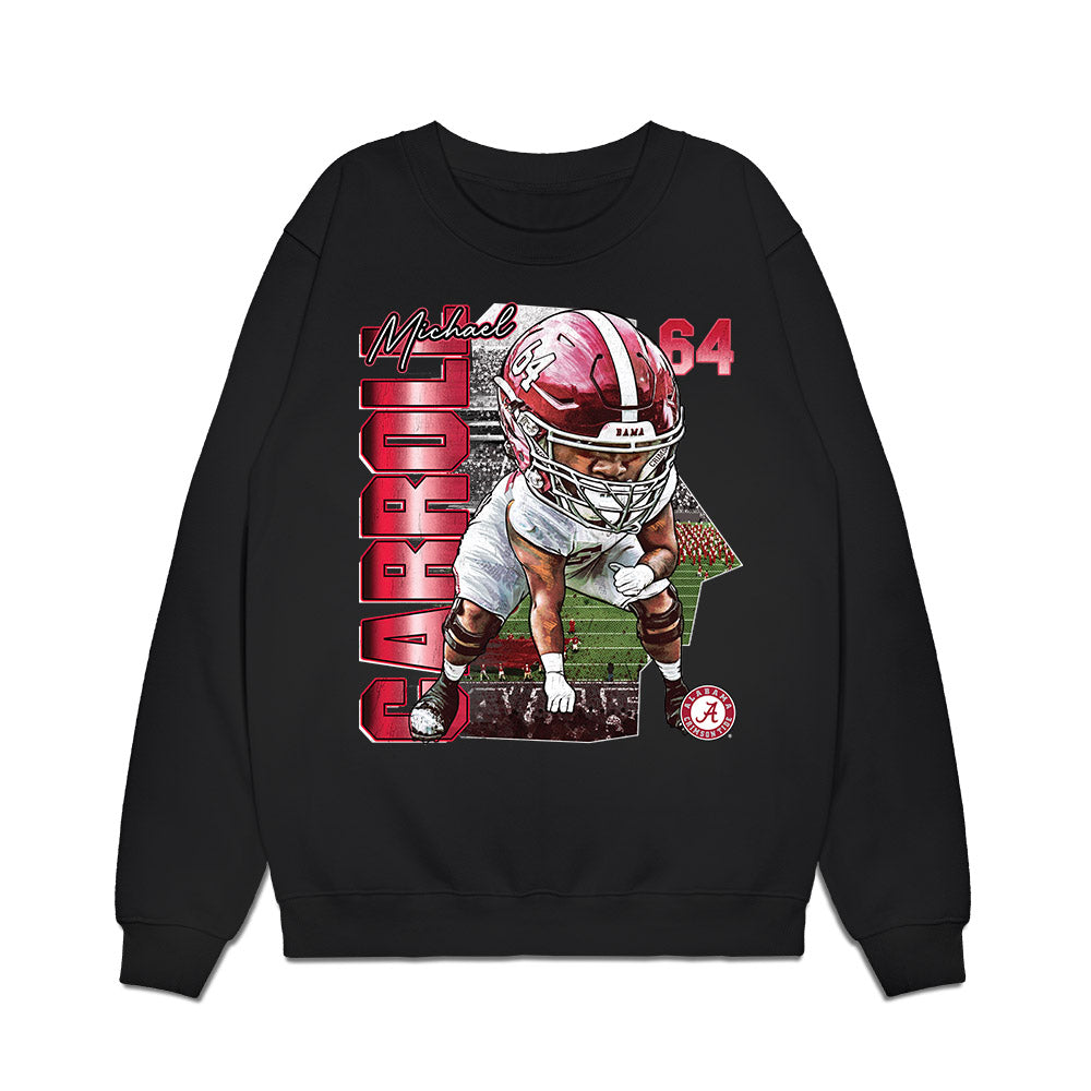 Alabama - NCAA Football : Michael Carroll - Caricature Premium Crewneck Sweatshirt-0