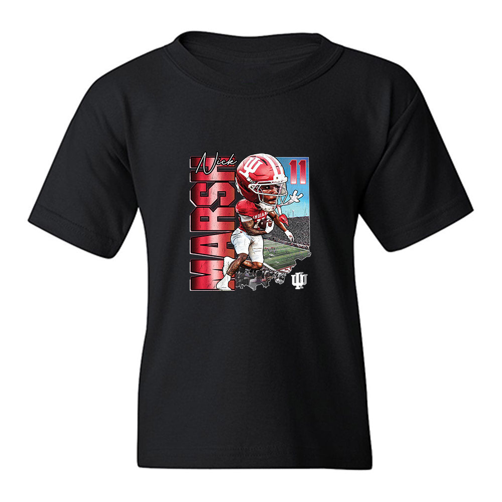 Indiana - NCAA Football : Nick Marsh - Caricature Youth T-Shirt-0