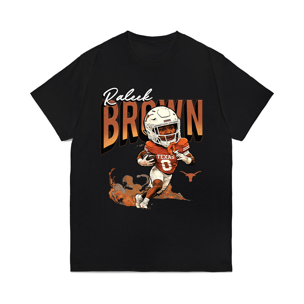 Texas - NCAA Football : Raleek Brown - Caricature Comfort Colors T-Shirt-0