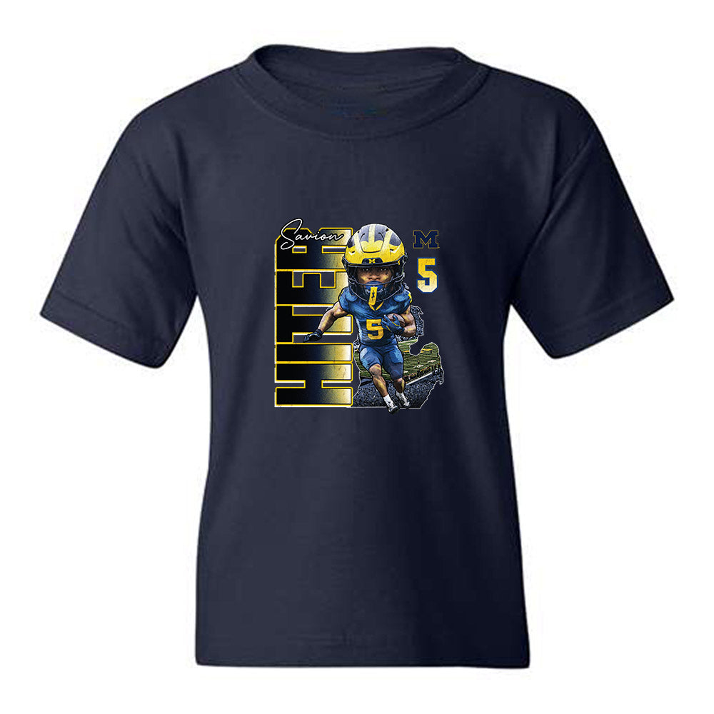 Michigan - NCAA Football : Savion Hiter - Caricature Youth T-Shirt-0