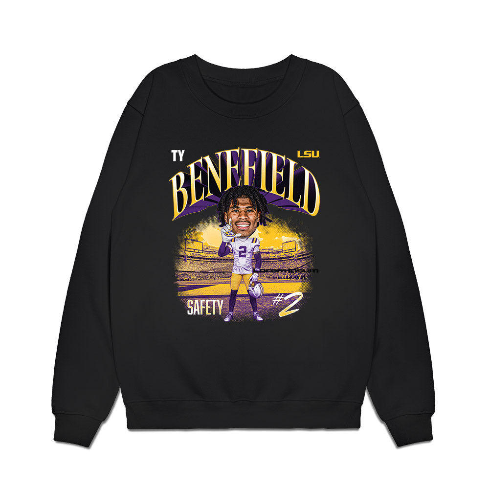 LSU - NCAA Football : Ty Benefield - Bobblehead Premium Crewneck Sweatshirt-0