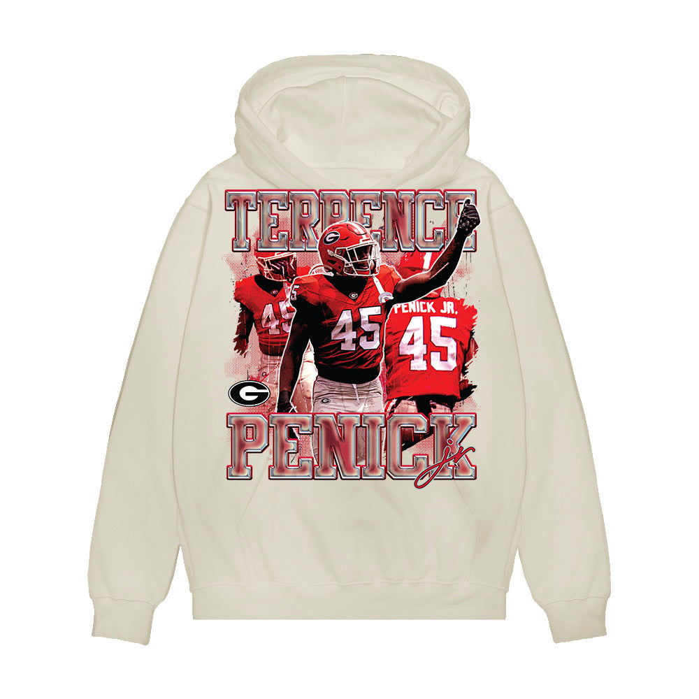 Georgia - NCAA Football : Terrence Penick Jr - Collage Premium Hooded Sweatshirt-1