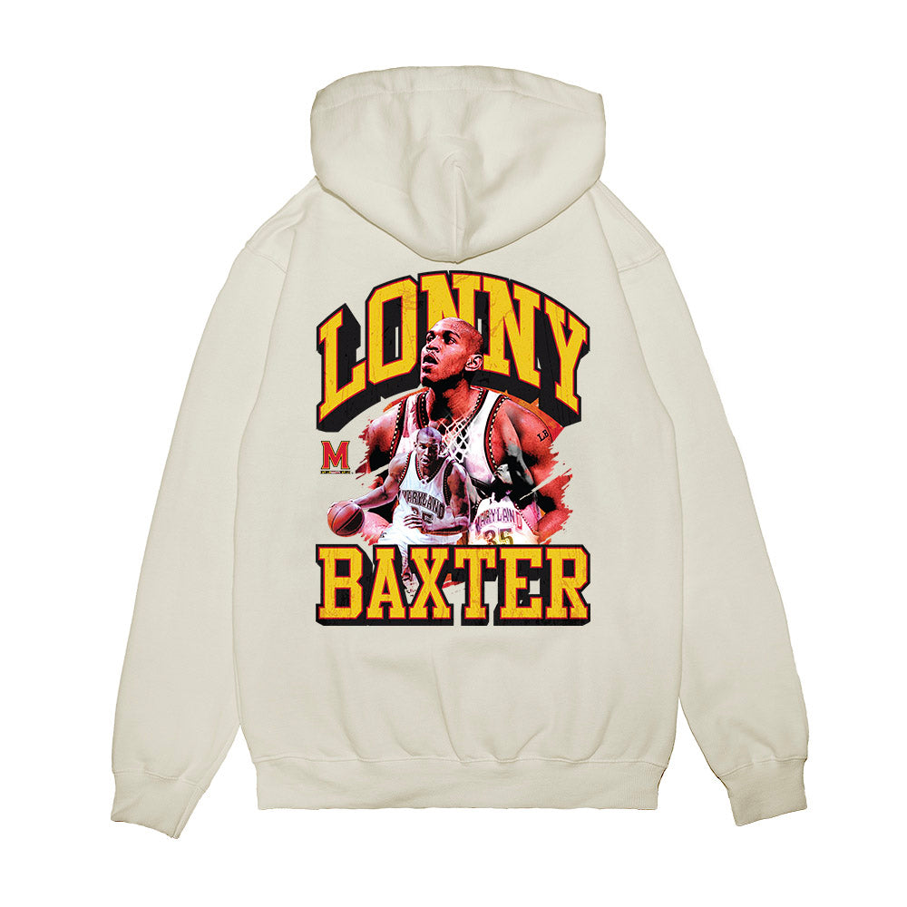 Maryland - Mens Basketball Alumni : Lonny Baxter - Collage Premium Hooded Sweatshirt-1