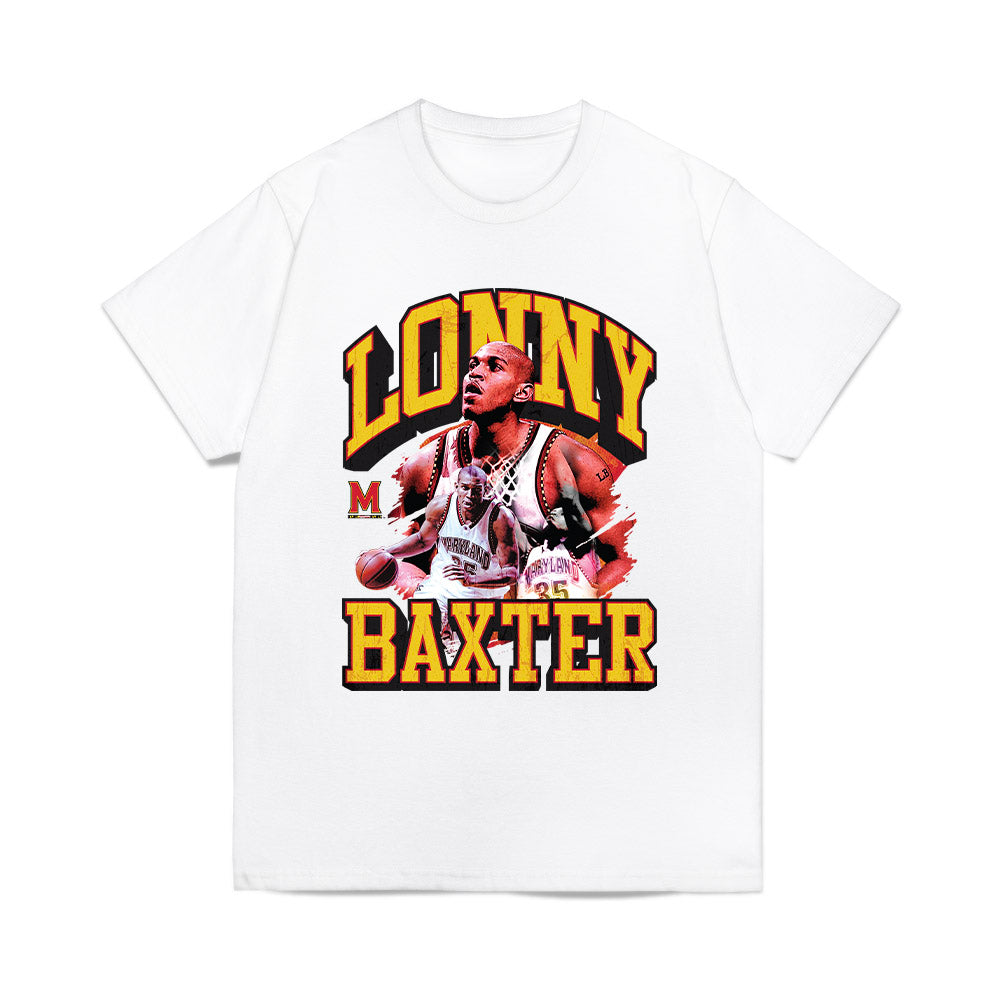 Maryland - Mens Basketball Alumni : Lonny Baxter - Collage Comfort Colors T-Shirt-0