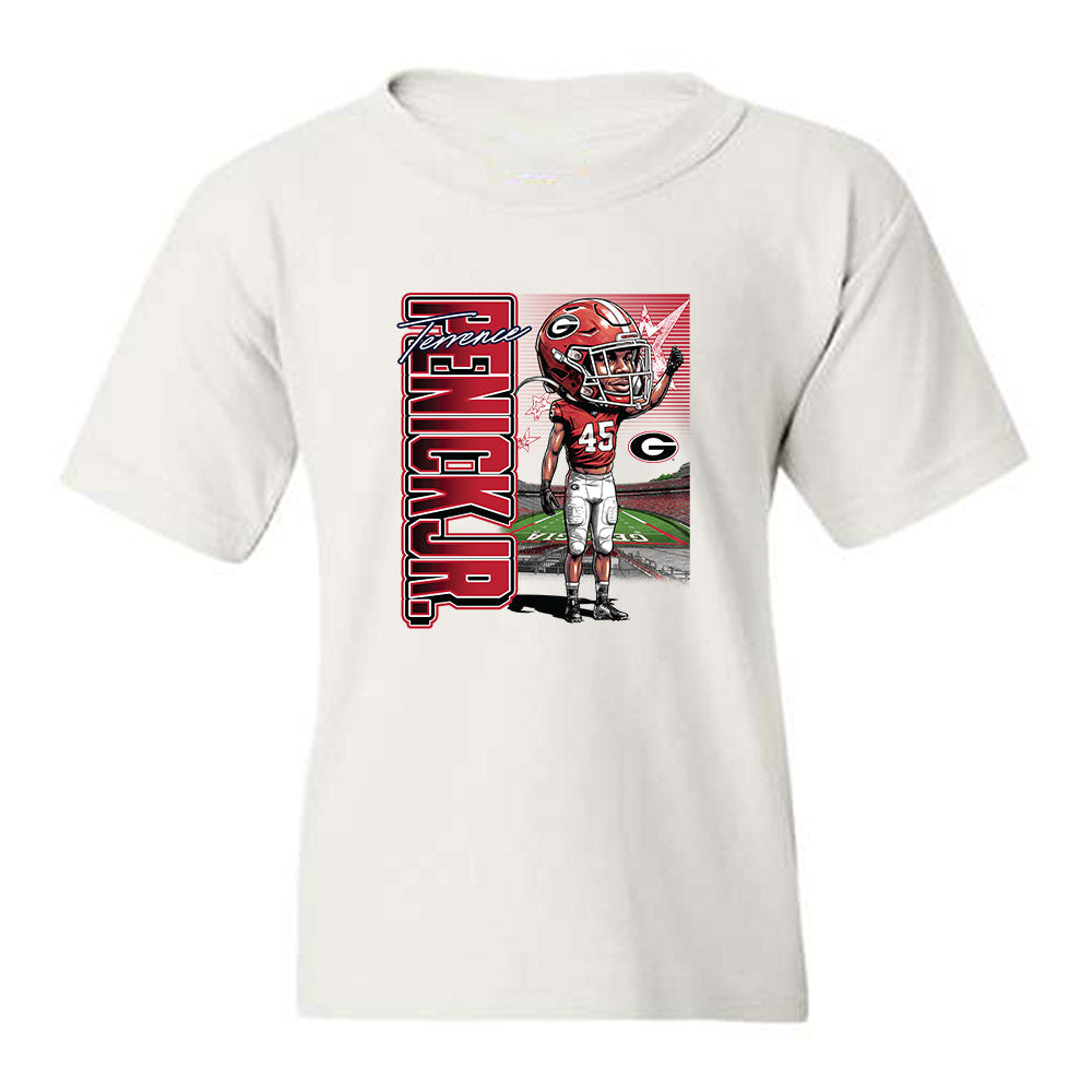 Georgia - NCAA Football : Terrence Penick Jr - Caricature Youth T-Shirt-0