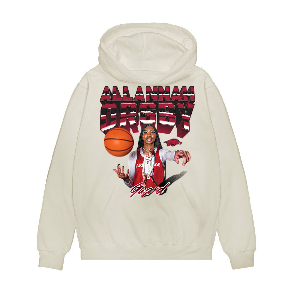 Arkansas - NCAA Womens Basketball : Allannah Orsby - Collage Premium Hooded Sweatshirt-1