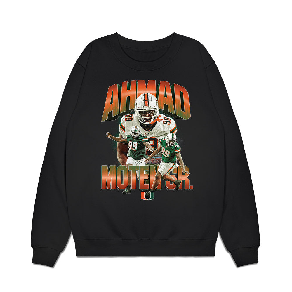 Miami - NCAA Football : Ahmad Moten Sr. - Collage Premium Crewneck Sweatshirt-0