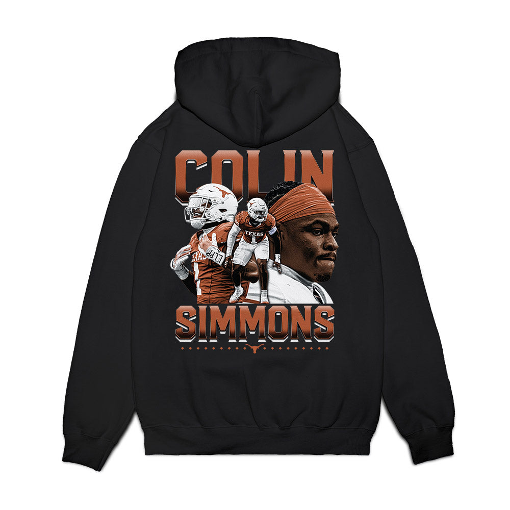 Texas - NCAA Football : Colin Simmons - Collage Premium Hooded Sweatshirt-1