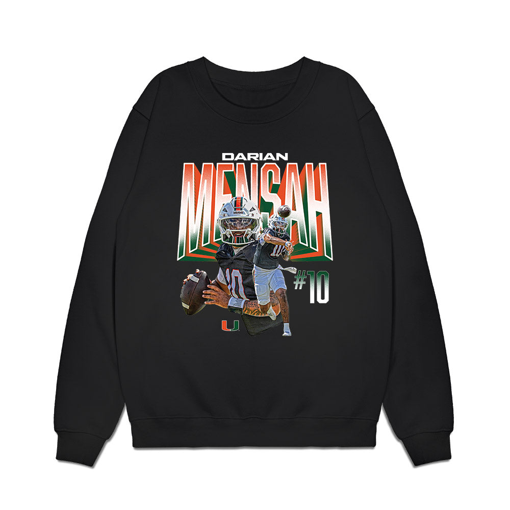 Miami - NCAA Football : Darian Mensah - Collage Premium Crewneck Sweatshirt-0
