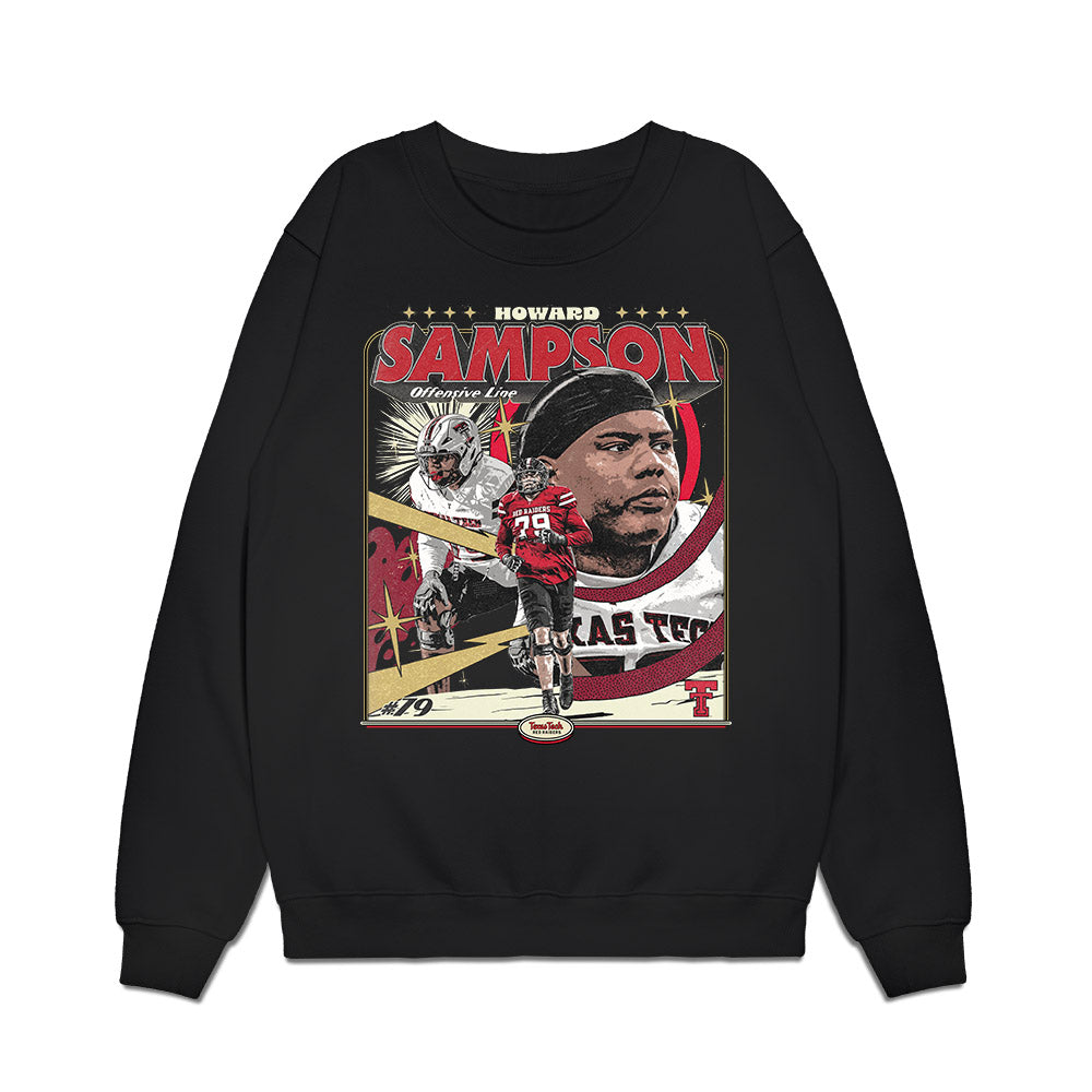 Texas Tech - NCAA Football : Howard Sampson - Collage Premium Crewneck Sweatshirt-0