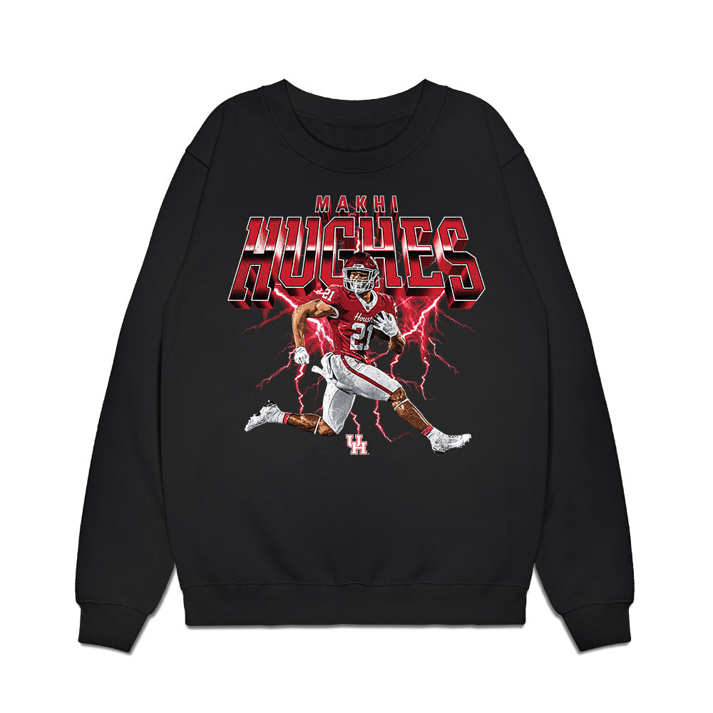 Houston - NCAA Football : Makhi Hughes - Collage Premium Crewneck Sweatshirt-0