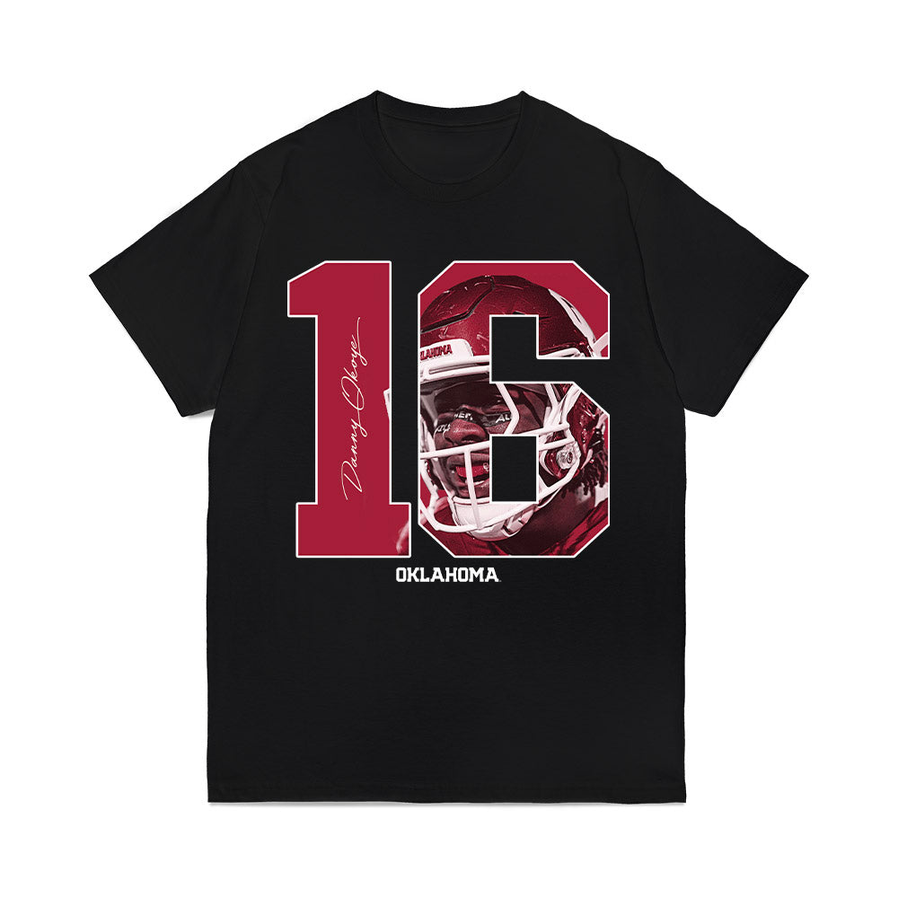 Oklahoma - NCAA Football : Danny Okoye - Graphic Comfort Colors T-Shirt-0