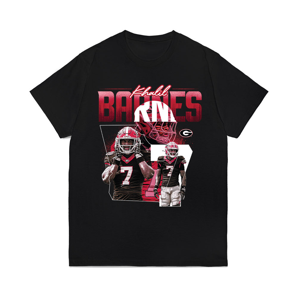 Georgia - NCAA Football : Khalil Barnes - Collage Comfort Colors T-Shirt-0