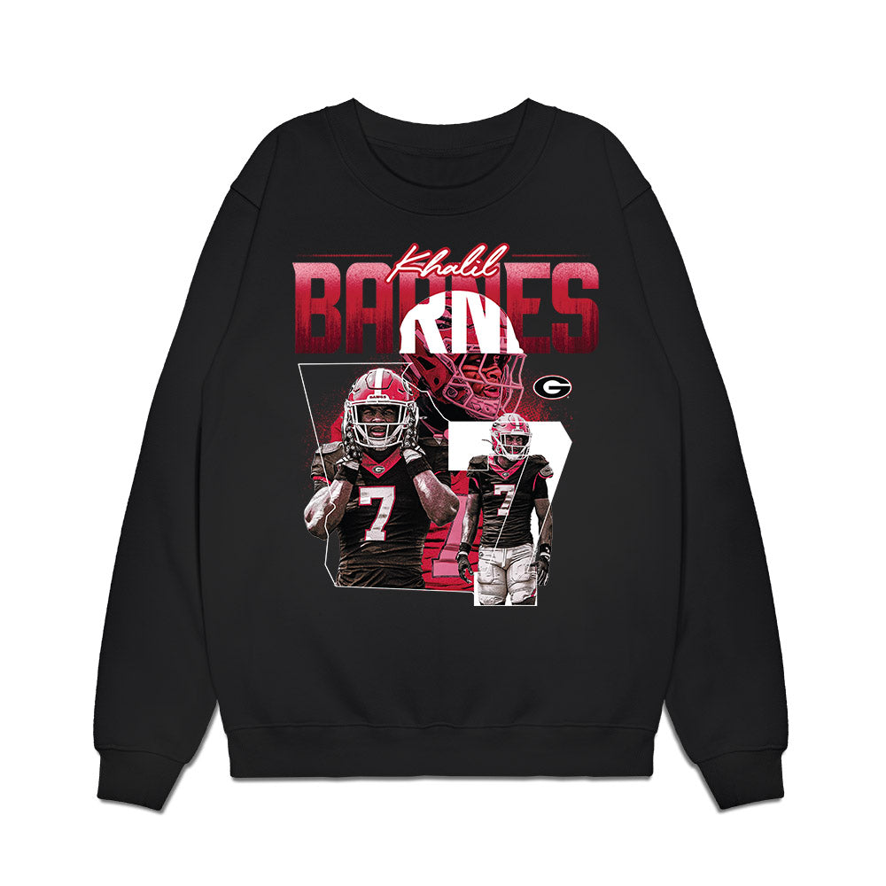 Georgia - NCAA Football : Khalil Barnes - Collage Premium Crewneck Sweatshirt-0