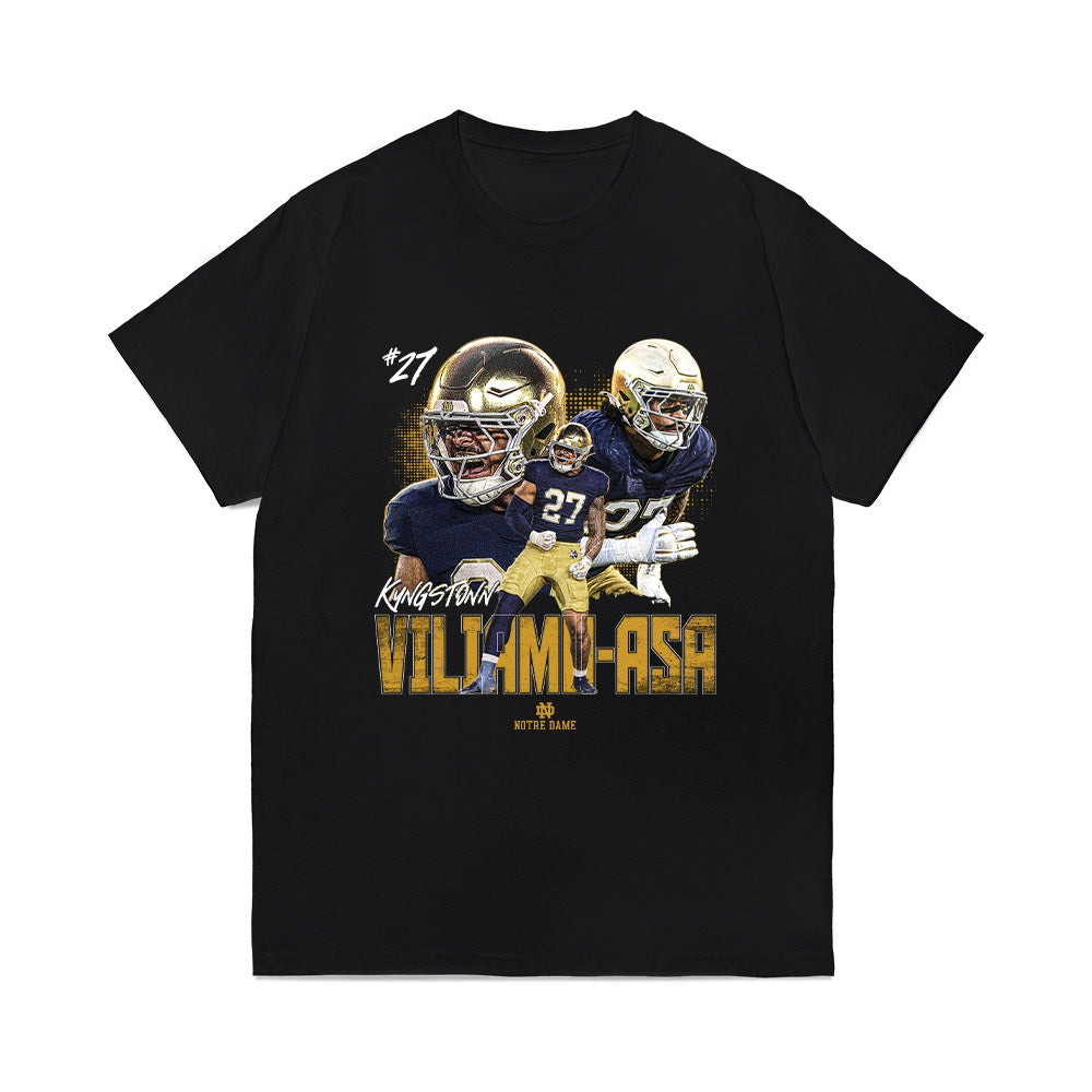 Notre Dame - NCAA Football : Kyngstonn Viliamu-Asa - Collage Comfort Colors T-Shirt-0