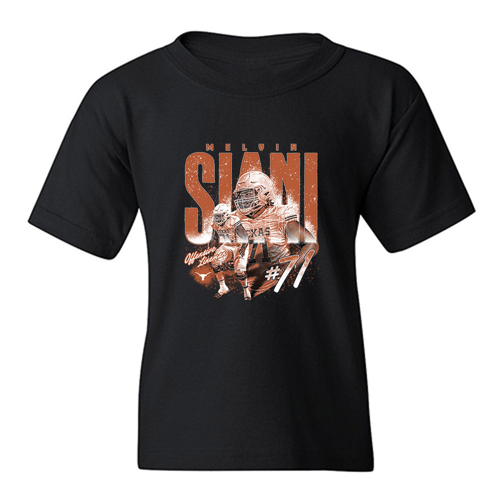 Texas - NCAA Football : Melvin Siani - Collage Youth T-Shirt-0