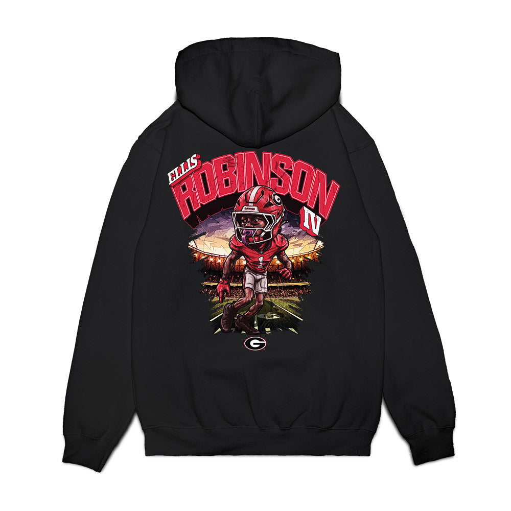 Georgia - NCAA Football : Ellis Robinson IV - Bobble Head Premium Hooded Sweatshirt-1