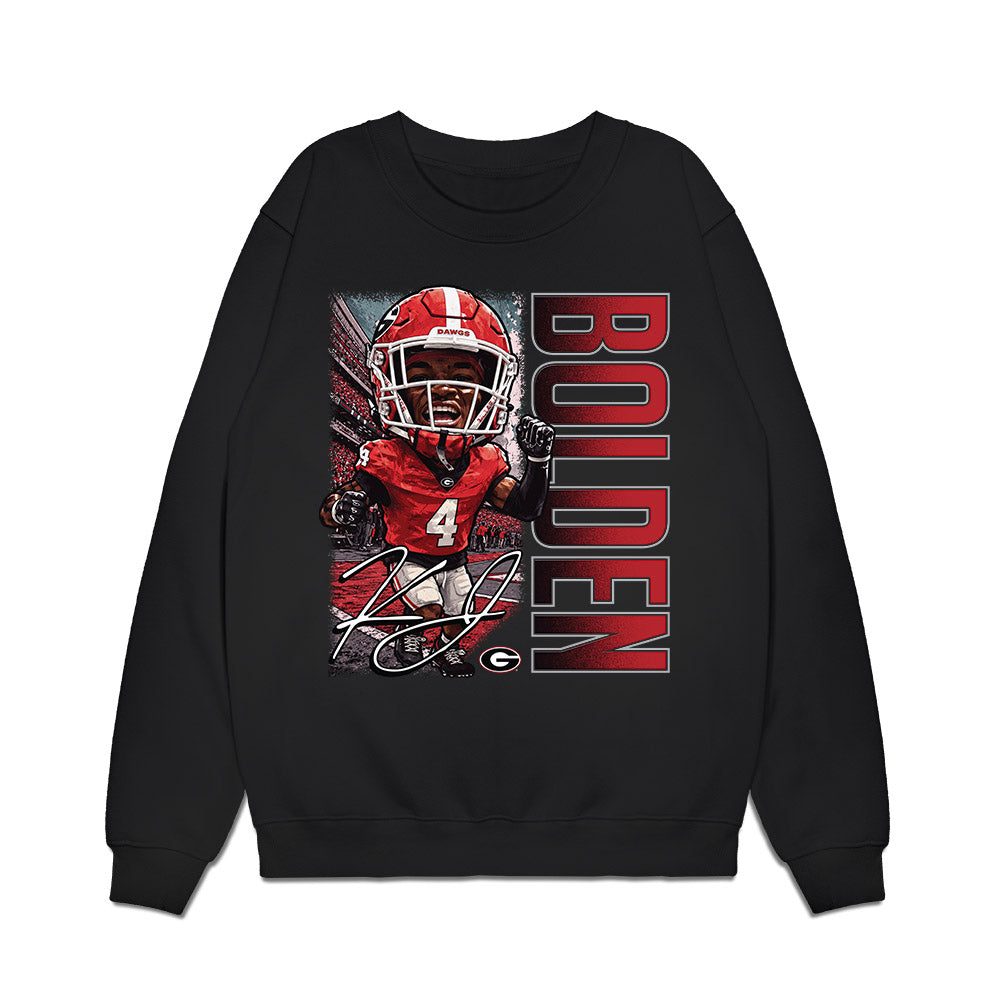 Georgia - NCAA Football : KJ Bolden - Bobble Head Premium Crewneck Sweatshirt-0