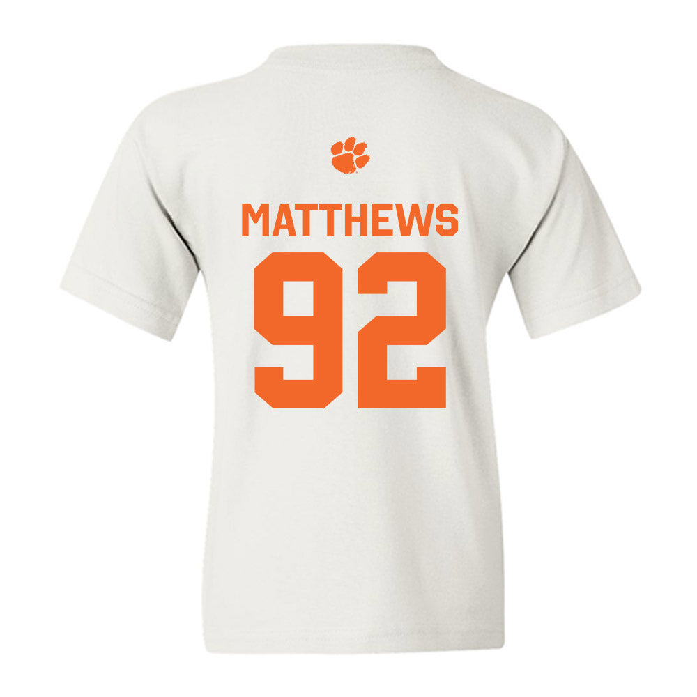 Clemson - NCAA Football : Levi Matthews - Classic Shersey Youth T-Shirt-1