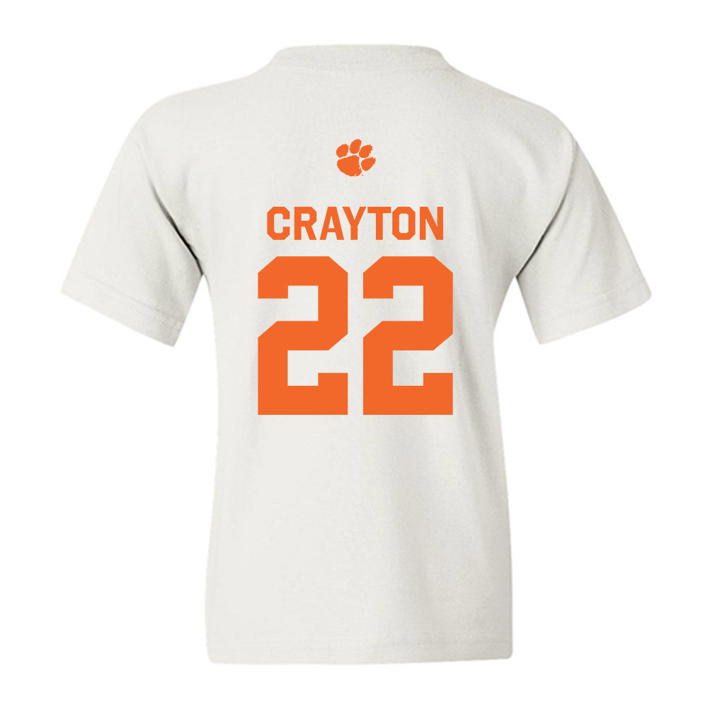 Clemson - NCAA Football : Dee Crayton - Classic Shersey Youth T-Shirt-1