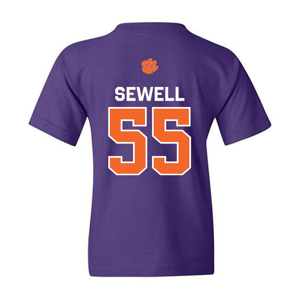 Clemson - NCAA Football : Harris Sewell - Classic Shersey Youth T-Shirt-1
