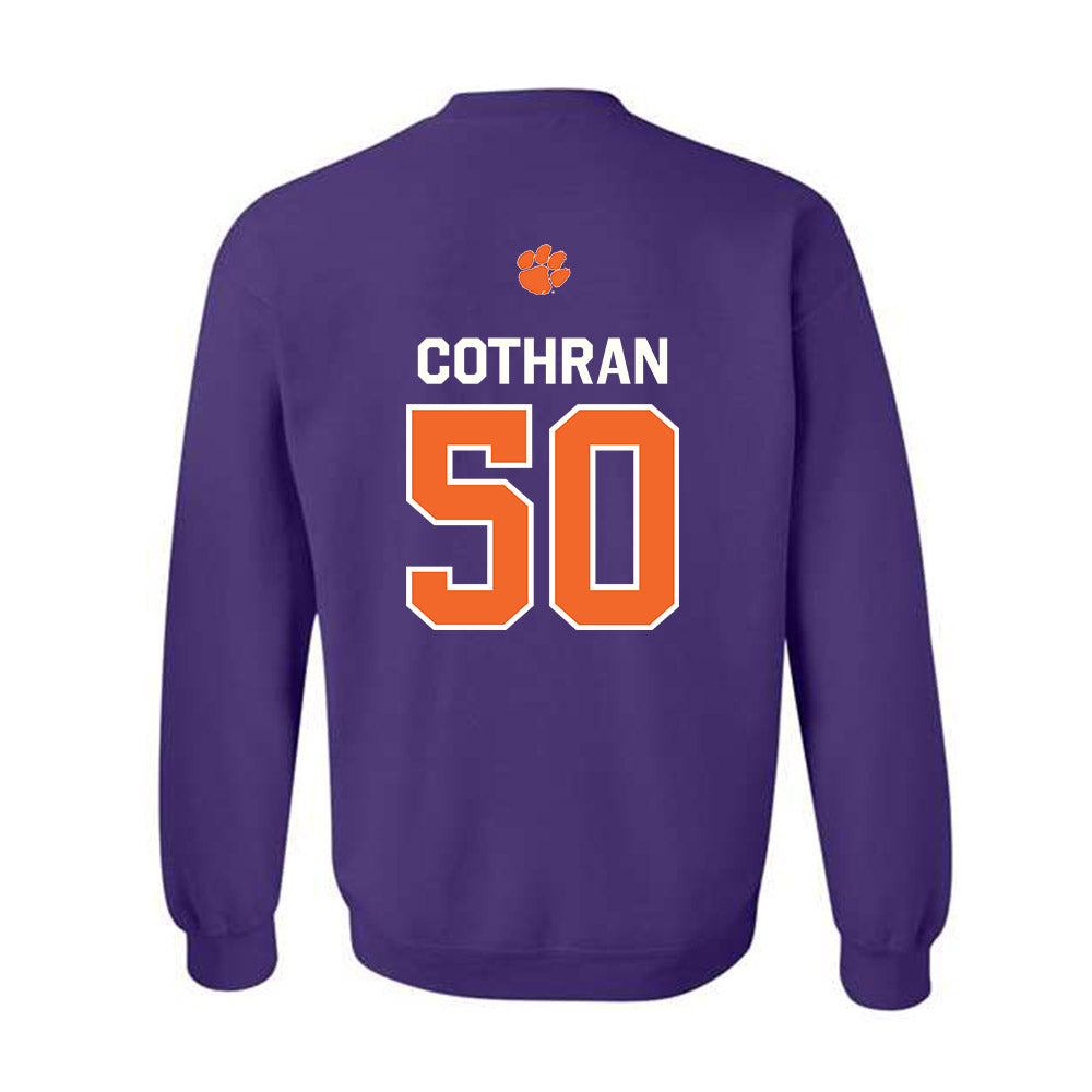 Clemson - NCAA Football : Fletcher Cothran - Classic Shersey Crewneck Sweatshirt-1