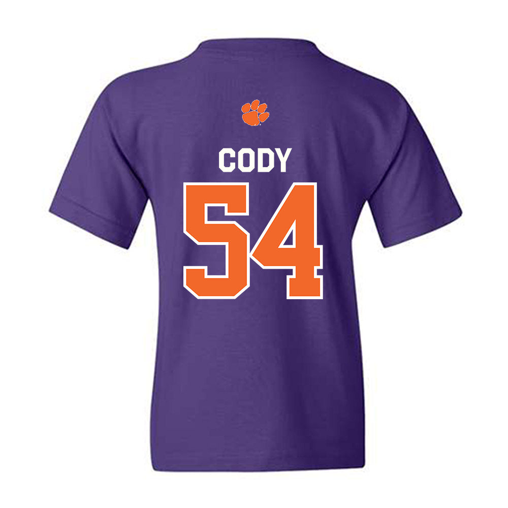 Clemson - NCAA Football : Kam Cody - Classic Shersey Youth T-Shirt-1