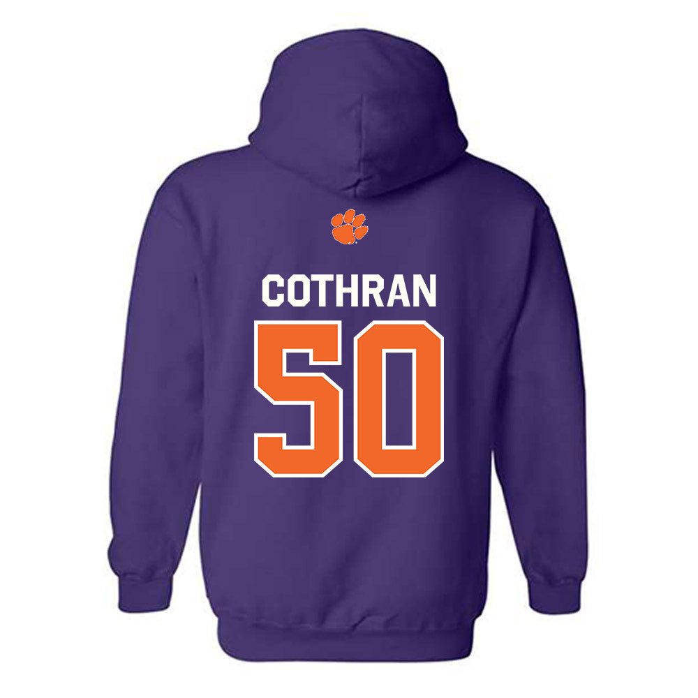 Clemson - NCAA Football : Fletcher Cothran - Classic Shersey Hooded Sweatshirt-1