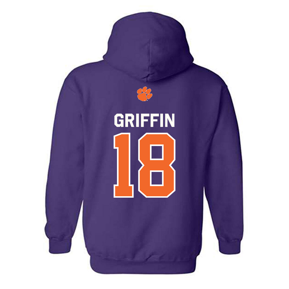 Clemson - NCAA Football : Kylon Griffin - Classic Shersey Hooded Sweatshirt-1