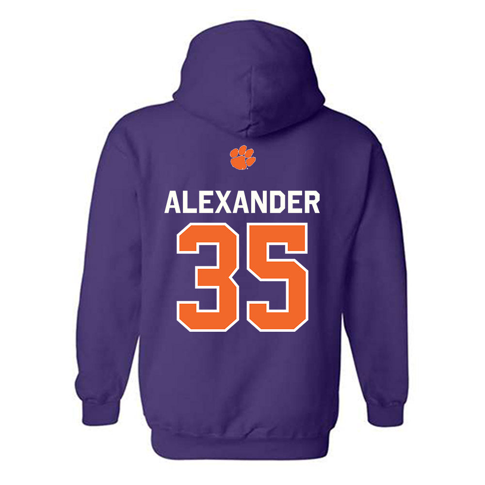 Clemson - NCAA Football : Jeremiah Alexander - Classic Shersey Hooded Sweatshirt-1
