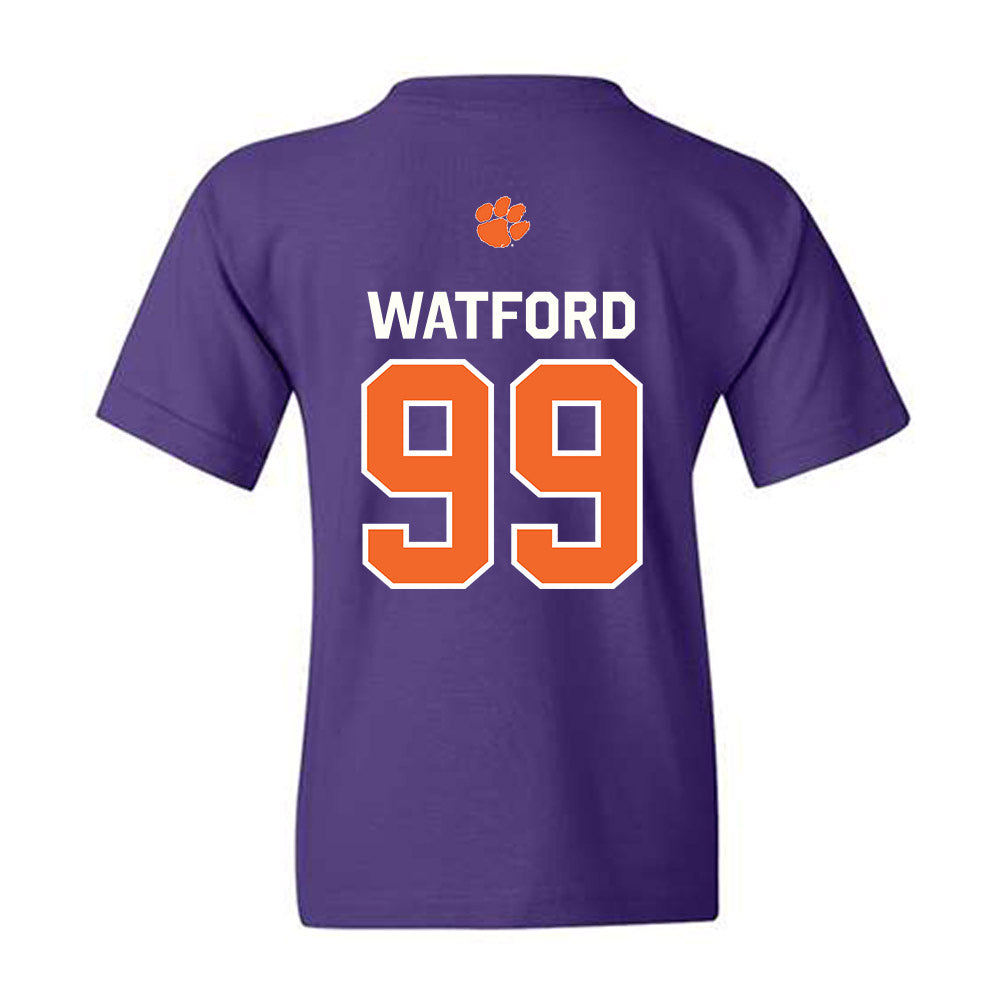 Clemson - NCAA Football : Ari Watford - Classic Shersey Youth T-Shirt-1