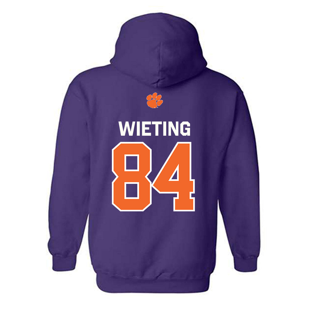 Clemson - NCAA Football : Avery Wieting - Classic Shersey Hooded Sweatshirt-1