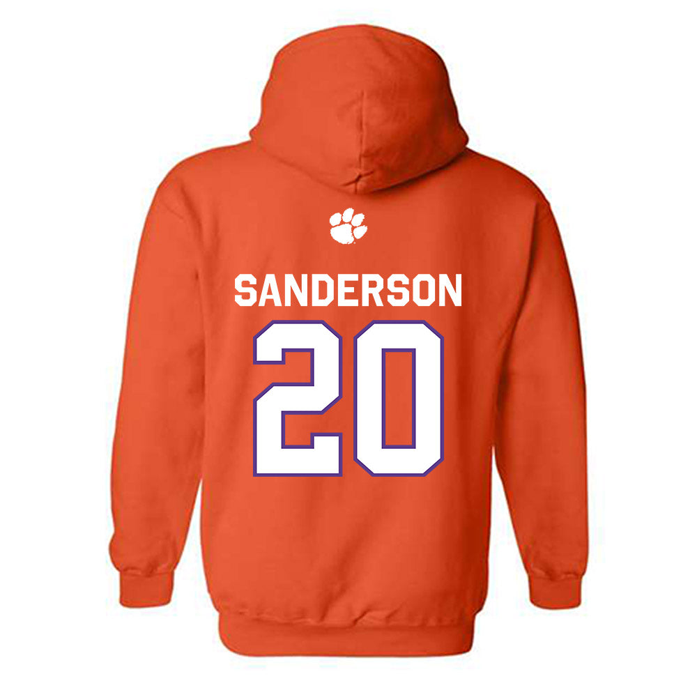 Clemson - NCAA Football : Clark Sanderson - Classic Shersey Hooded Sweatshirt-1
