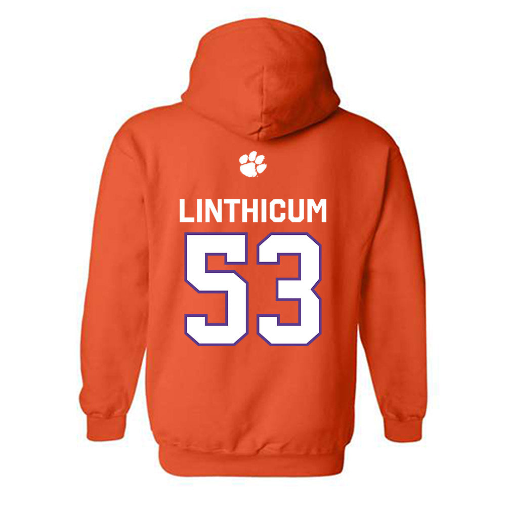 Clemson - NCAA Football : Ryan Linthicum - Classic Shersey Hooded Sweatshirt-1