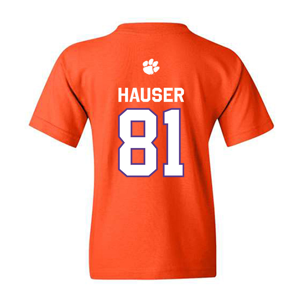 Clemson - NCAA Football : Nolan Hauser - Classic Shersey Youth T-Shirt-1