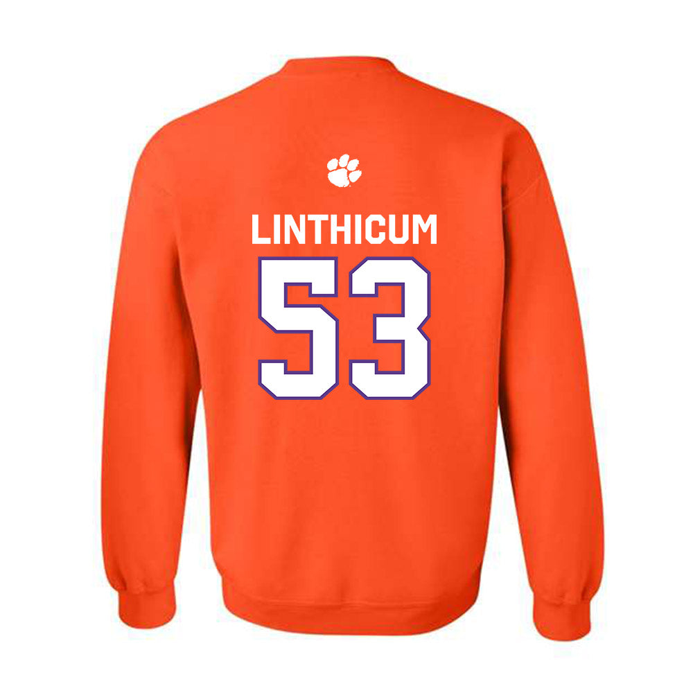 Clemson - NCAA Football : Ryan Linthicum - Classic Shersey Crewneck Sweatshirt-1