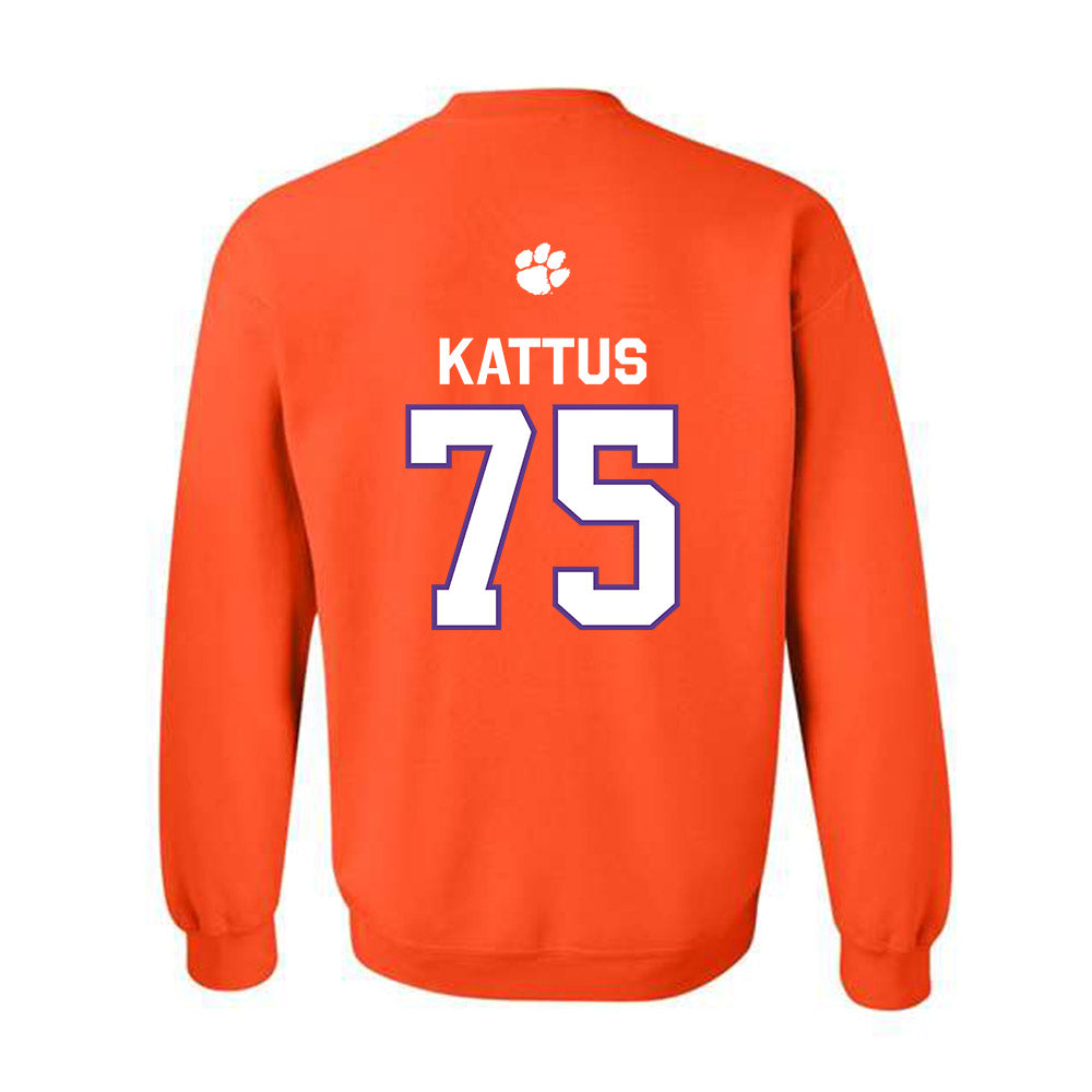 Clemson - NCAA Football : Tucker Kattus - Classic Shersey Crewneck Sweatshirt-1