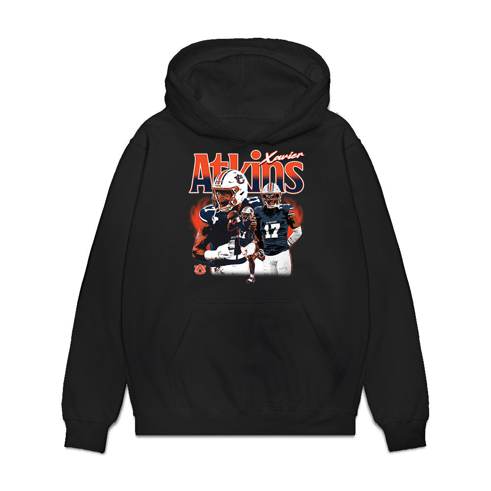 Auburn - NCAA Football : Xavier Atkins - Collage Premium Hooded Sweatshirt-0