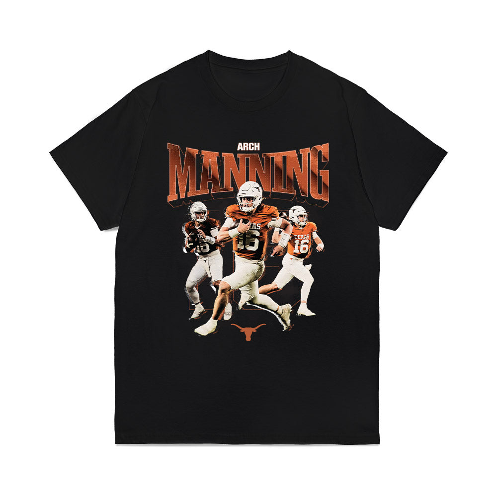 Texas - NCAA Football : Arch Manning - Collage Comfort Colors T-Shirt-0