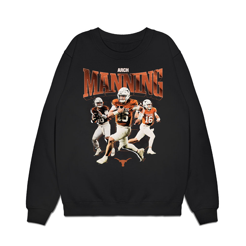 Texas - NCAA Football : Arch Manning - Collage Premium Crewneck Sweatshirt-0