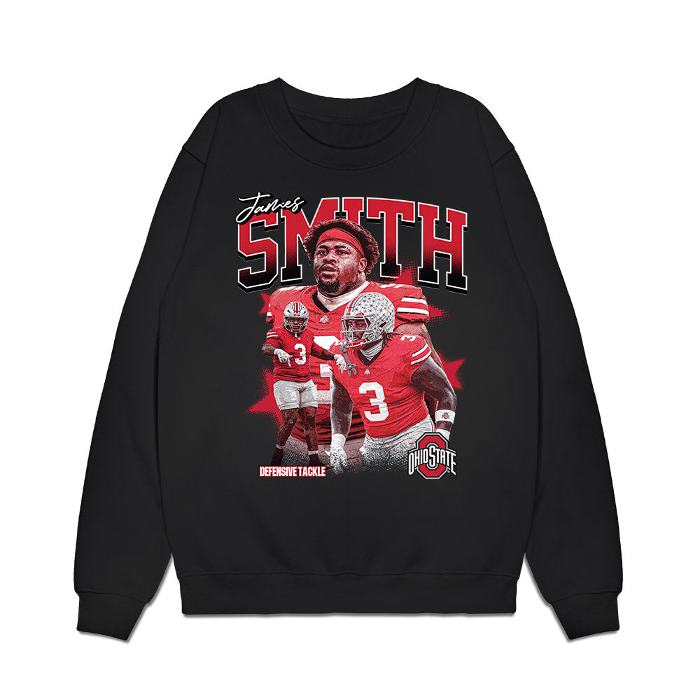 Ohio State - NCAA Football : James Smith - Individual Collage Premium Crewneck Sweatshirt-0
