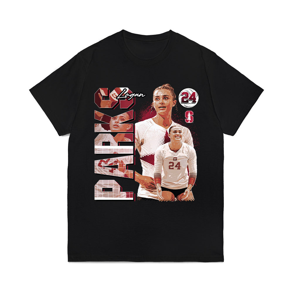 Stanford - NCAA Womens Volleyball : Logan Parks - Collage Comfort Colors T-Shirt-0