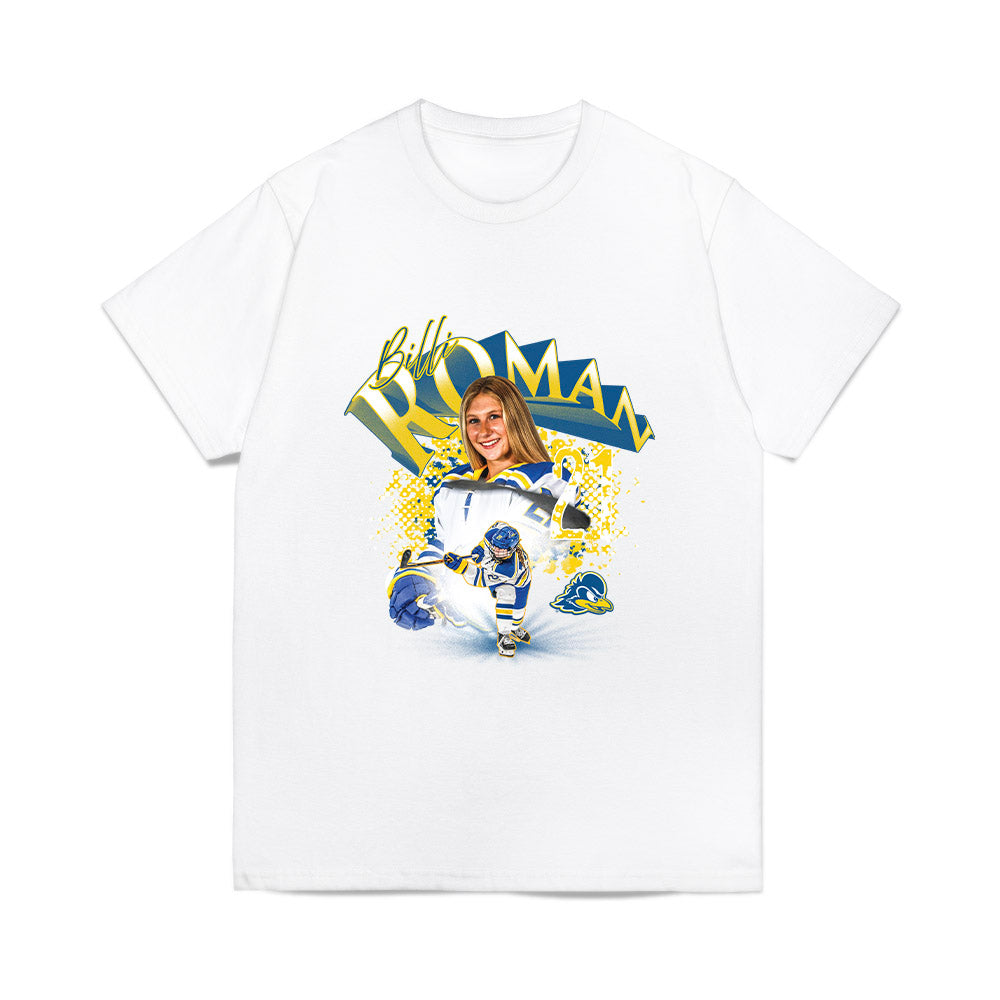 Delaware - NCAA Ice Hockey : Billi Roman - Collage Comfort Colors T-Shirt-0