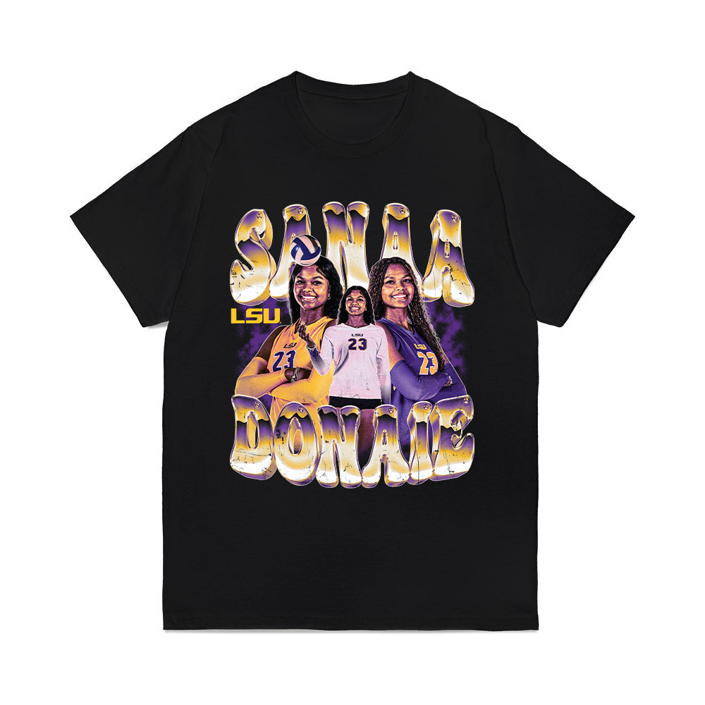LSU - NCAA Womens Volleyball : Sanaa Donaie - Individual Collage Comfort Colors T-Shirt-0