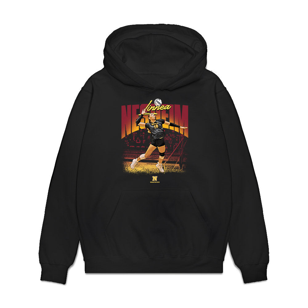 NSU - NCAA Womens Volleyball : Linnea Nesheim - Collage Premium Hooded Sweatshirt-0