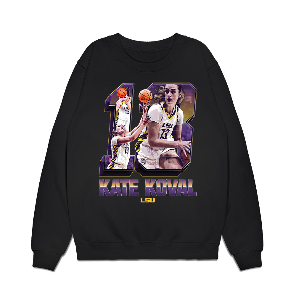 LSU - NCAA Womens Basketball : Kate Koval - Premium Crewneck Sweatshirt-0