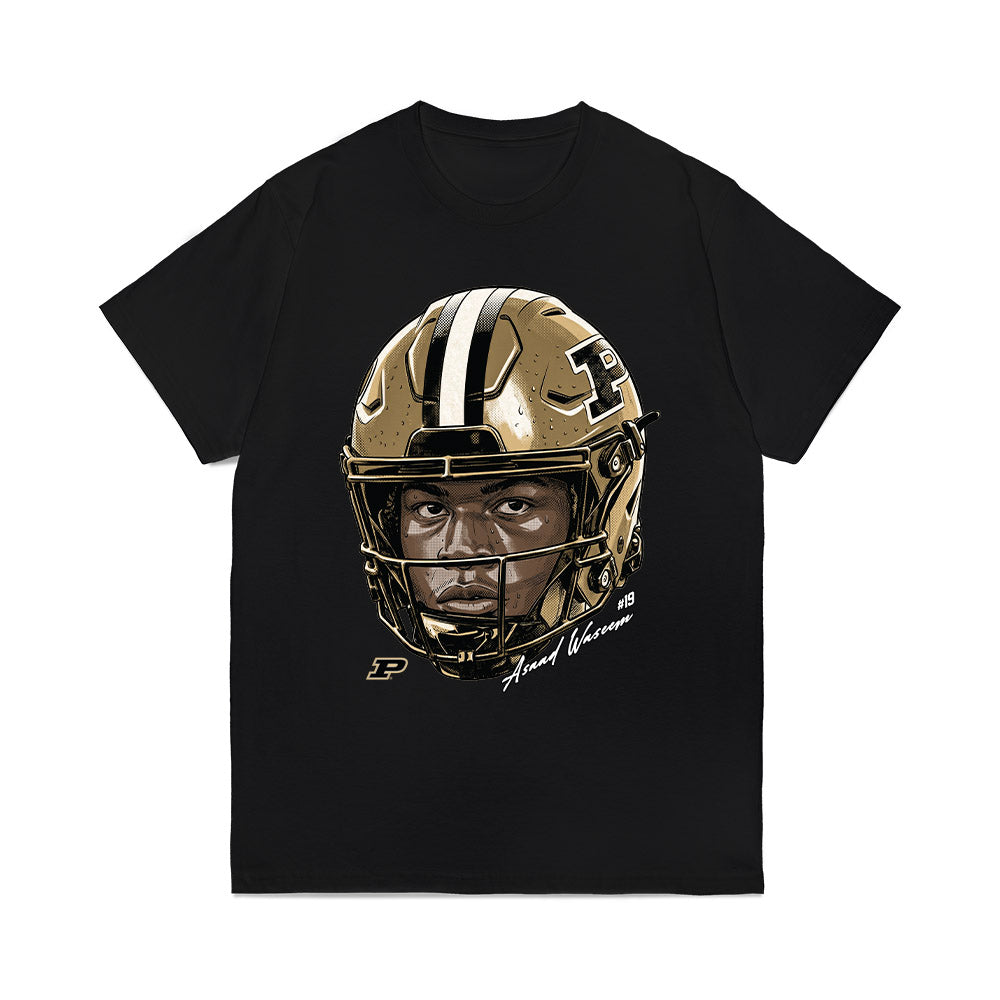 Purdue - NCAA Football : Asaad Waseem - Graphic Comfort Colors T-Shirt-0