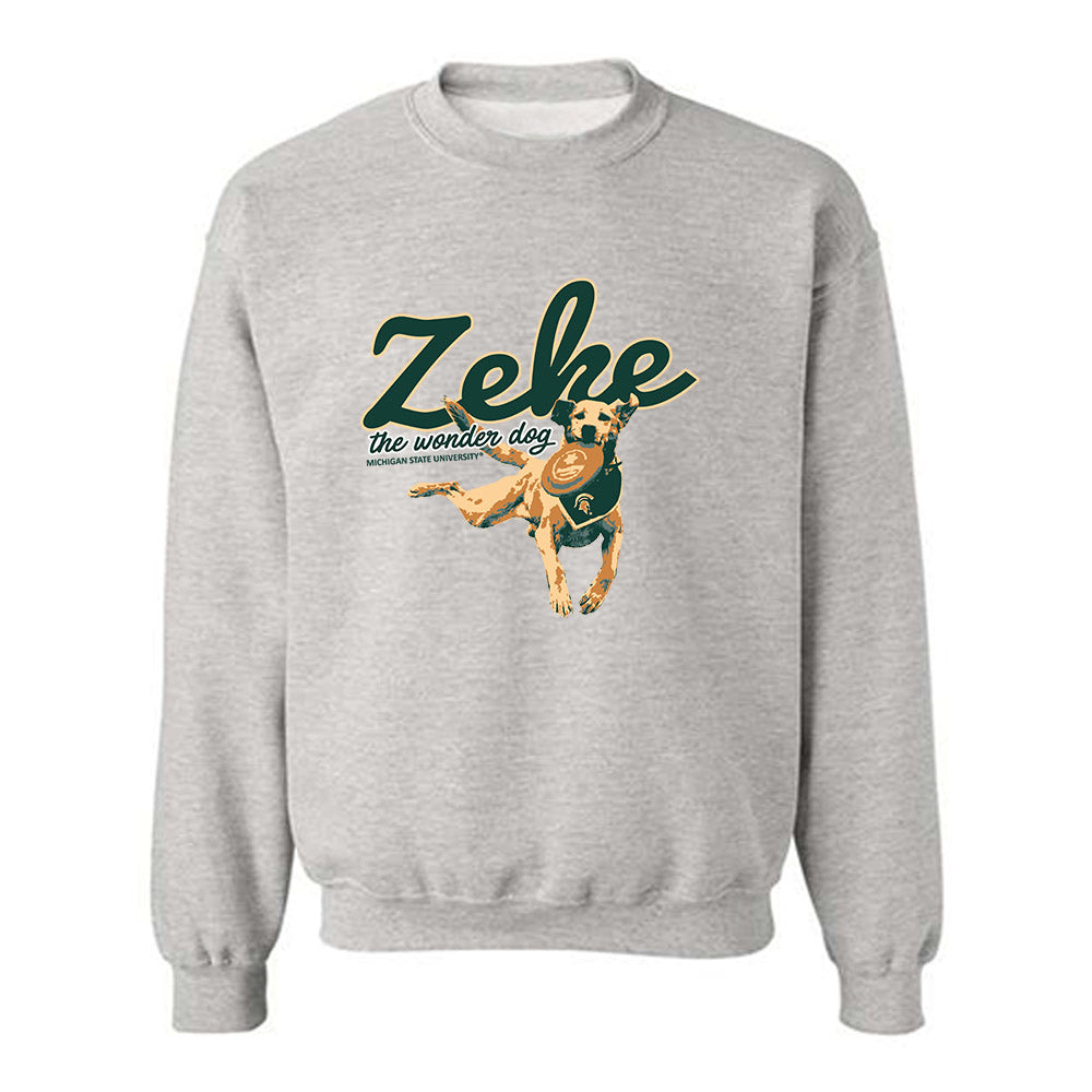 Michigan State - NCAA Football : Zeke The Wonder Dog - Crewneck Sweatshirt