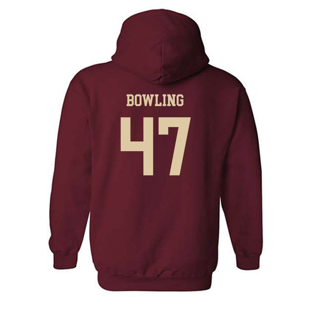 Boston College - NCAA Football : Caden Bowling - Sports Shersey Hooded Sweatshirt-1